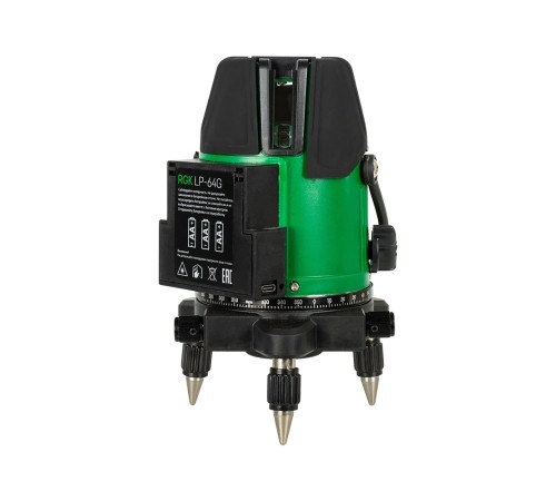 Комплект: лазерный уровень RGK LP-64G + штатив RGK LET-170 Комплект: лазерный уровень RGK LP-64G + штатив RGK LET-170