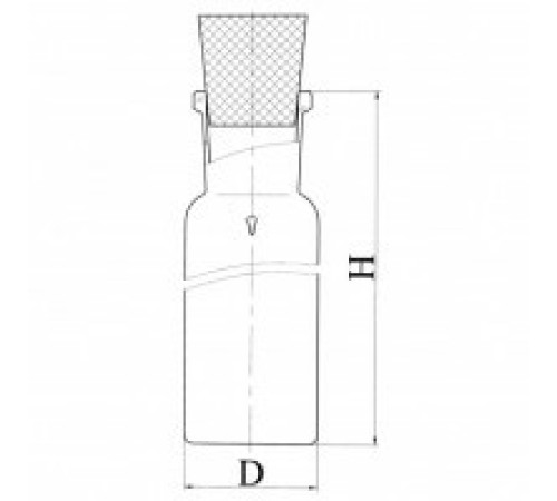 Пробирка, эскиз 2-1014-03 Пробирка, эскиз 2-1014-03