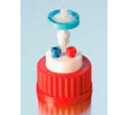 Крышка DURAN Group GL45, с двумя портами DG II, с краном, безопасная, PB, PTFE Крышка DURAN Group GL45, с двумя портами DG II, с краном, безопасная, PB, PTFE