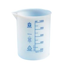 BRAND 90252 Стакан, низкий, ETFE, 400 мл, градуировка 50 мл, носиком