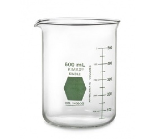 Стакан Гриффина Kimble Colorware 250 мл, низкий, с зеленой градуировкой, с носиком, стекло (Артикул 14000G-250) Стакан Гриффина Kimble Colorware 250 мл, низкий, с зеленой градуировкой, с носиком, стекло (Артикул 14000G-250)