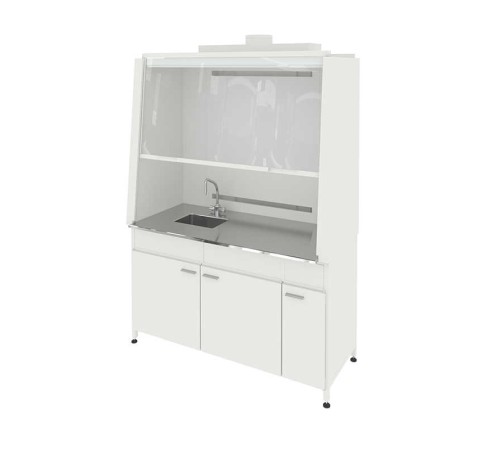 Шкаф вытяжной с одной мойкой без электрики 1520x750x2190 Д Шкаф вытяжной с одной мойкой без электрики 1520x750x2190 Д