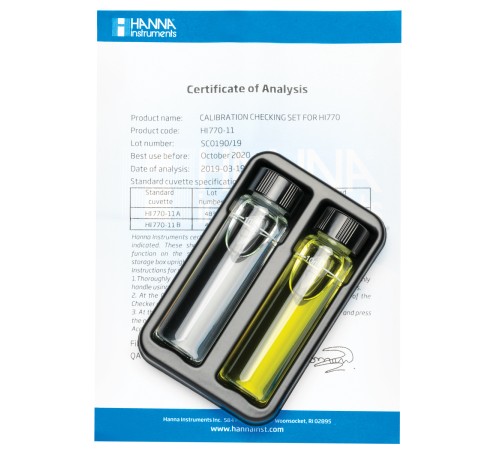 HI770-11 Набор для проверки калибровки Silica High Range Checker® HC HI770-11 Набор для проверки калибровки Silica High Range Checker® HC