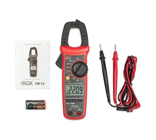 Токовые клещи RGK CM-12 с поверкой Токовые клещи RGK CM-12 с поверкой